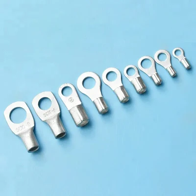 Terminali ad anello di collegamento circolari non isolati con bordo in rame resistenza alle alte temperature Terminali per filo ad aletta per cavo
