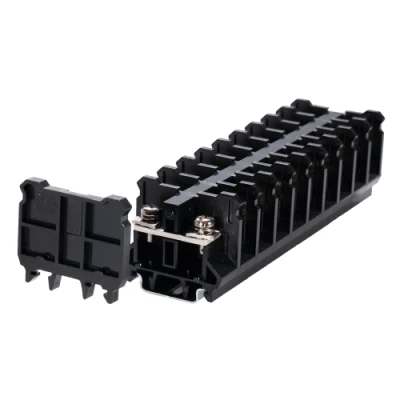Morsettiera per guida DIN a barriera per connettore ad anello AWG 16-8