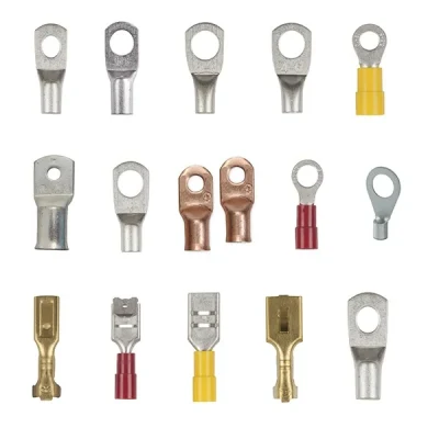 110 187 250 terminali per connettori elettrici a crimpare 2,8 mm 4,8 mm 6,3 mm Terminale con cablaggio personalizzato Faston Spade femmina in ottone