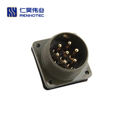 Terminale circolare 7 POS per montaggio su cavo a saldare MIL-DTL-5015 CONN