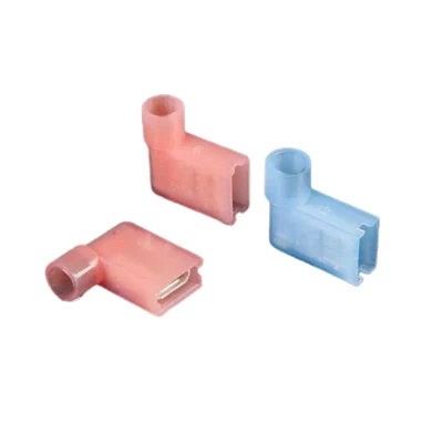  Blu rosso giallo Nylon Fldny femmina angolo retto 90 gradi Terminale a bandiera Spade 250