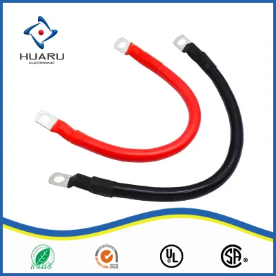 2 terminali in rame ad anello con cavo di collegamento 8 AWG SC 6 AWG