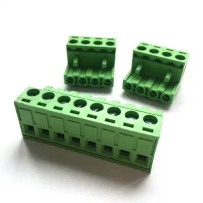 Morsettiera a montaggio crescente con morsetto a vite per circuito stampato 2,54 mm 3,5 mm 3,81 mm 5 mm 5,08 mm 7,5 mm Passo 10 mm 2 3 4 5 6 7 8 9 10 12 14 16 18 20 22 24 Morsettiera per circuito stampato a pin in ottone con gabbia