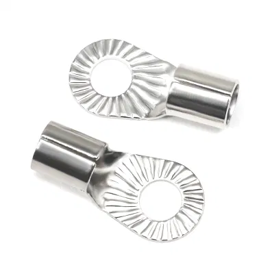  Terminali ad anello in rame da 20 AWG Rt4516-20, 5/16 e rdquor; con foro ad anello, terminali ad anello a crimpare con placcatura in nichel lucido, con protezioni morbide da 20 PEZZI rosse e nere
