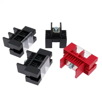 Morsettiere modulari con barriera ad alta corrente, terminale passante a vite Potenza 100 A.