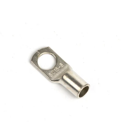 2 terminali in rame ad anello con cavo di collegamento 8 AWG SC 6 AWG