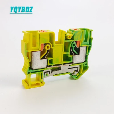 Terminale per cablaggio a molla PT-10PE filo a innesto diretto giallo verde doppio Morsettiere autobloccanti a terra rapida a colori