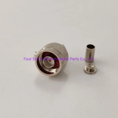  Cavo RG58 da 50 ohm, anello in gomma tipo N maschio ad angolo retto Terminali connettore maschio coassiale RF a crimpare