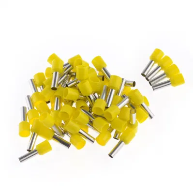  Prezzo di fabbrica 6mm2 occhiello giallo cavo in rame cavo di collegamento E6012 Terminali a spina con boccola terminale isolato