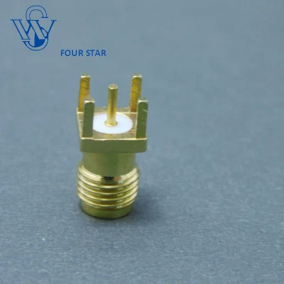 Cavo antenna elettrica impermeabile presa femmina diritto RF coassiale SMA Terminali per connettore per montaggio su circuito stampato