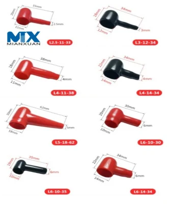 Parti personalizzate in gomma siliconica copertura terminale per batterie per motociclette in PVC