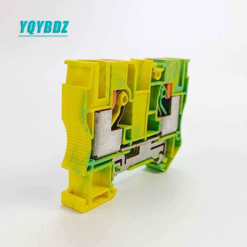 Spring Wiring Terminal PT-10PE Wire Direct Plug-in Yellow Green Dual Color Fast Grounding Self-Locking Terminal Blocks