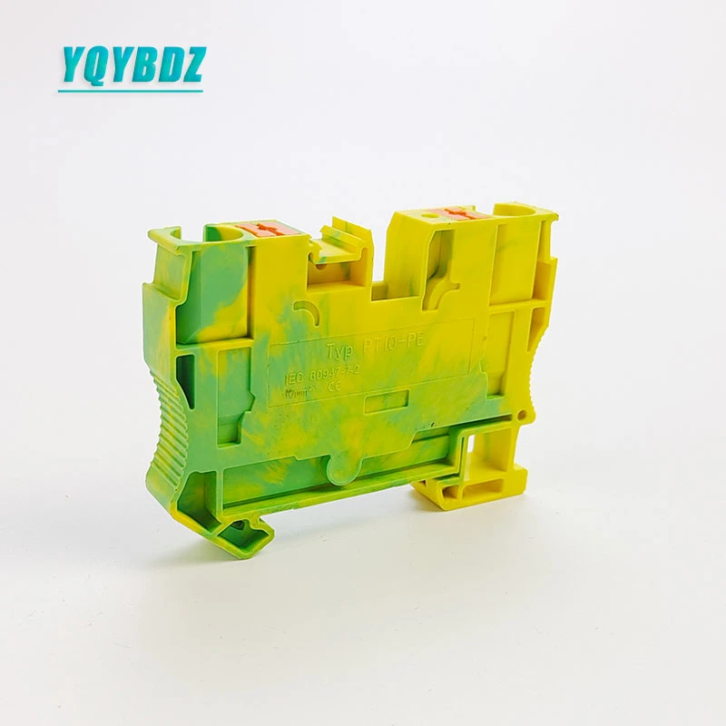 Spring Wiring Terminal PT-10PE Wire Direct Plug-in Yellow Green Dual Color Fast Grounding Self-Locking Terminal Blocks