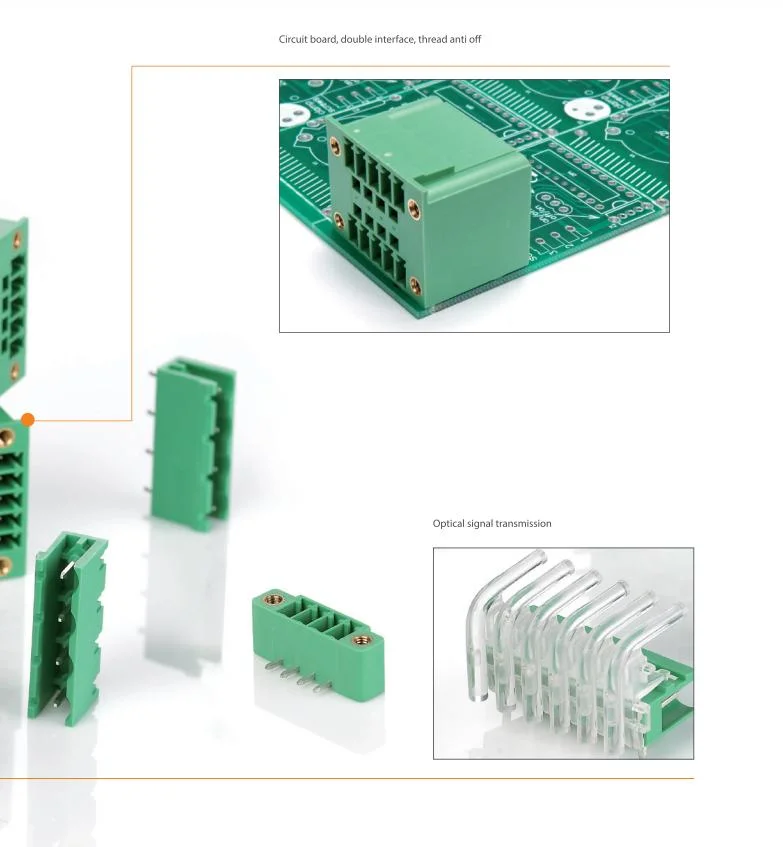 European Pluggable Terminal Blocks PCB Terminal Blocks Male Plug MB1.5hvf3.81