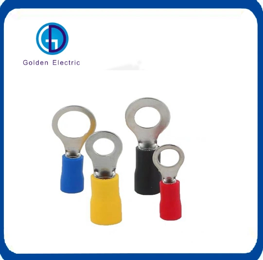 Factory Supply Insulated Terminal Ring Auto Electrical Wire Crimp Copper Connectors Red Blue Yellow Black Ring Insula Terminals