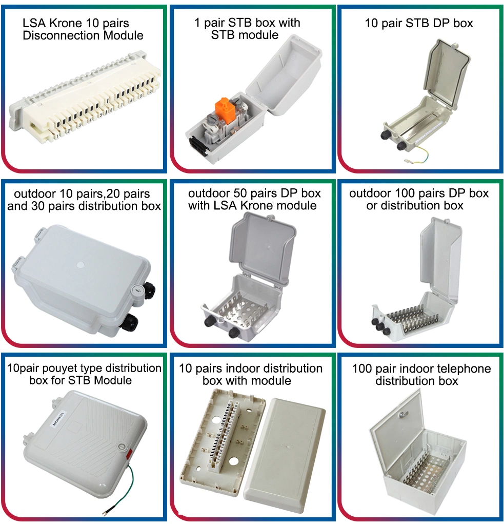 30pairs 100pair Indoor Waterproof Junction Box Krone Module Control Panel Terminal Box