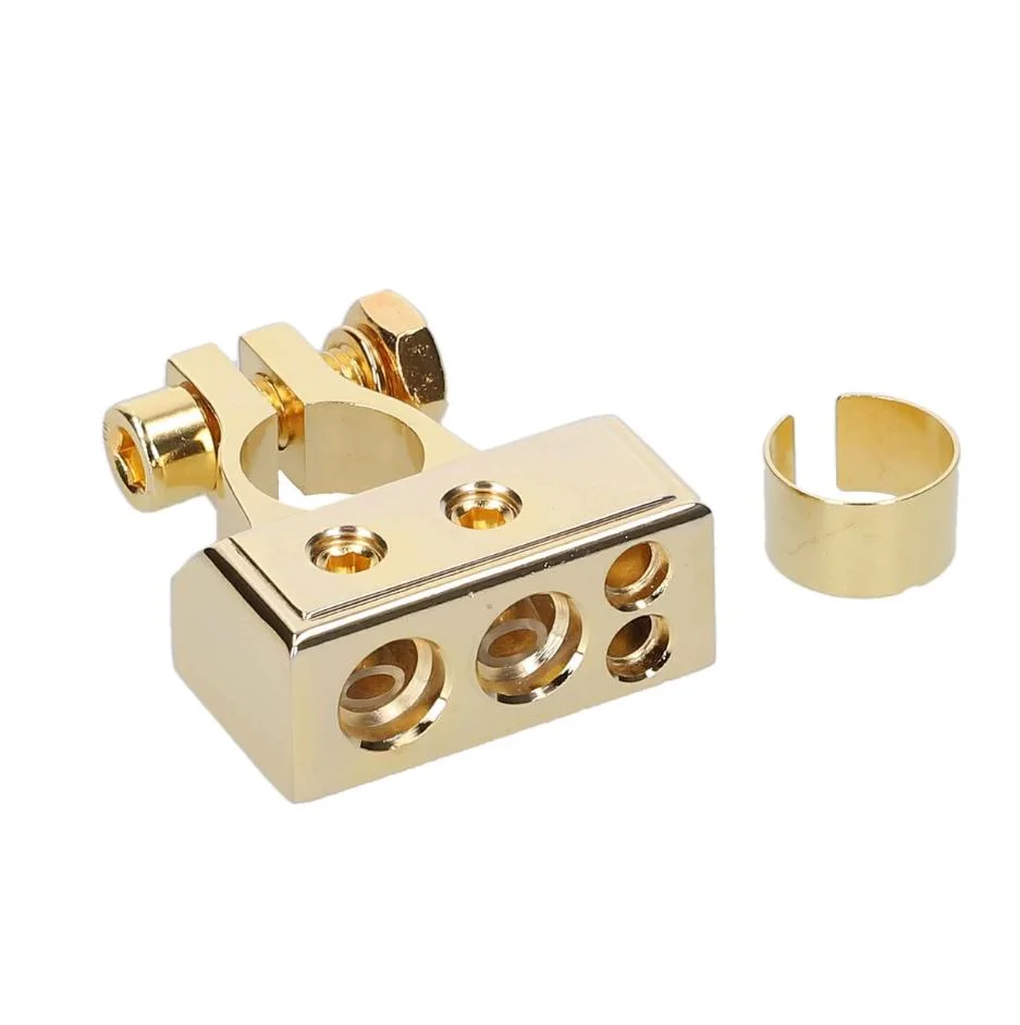 Customized High Quality Gold Plated Brass Car Battery Terminal Adapter