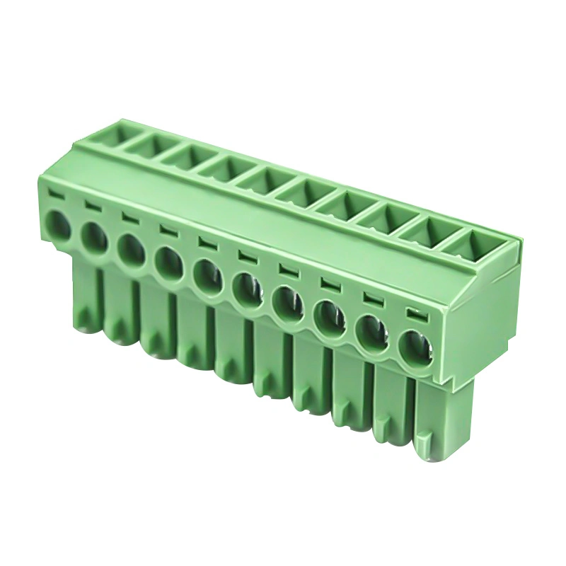 Phoenix 5-Pin PCB Screw Terminal Plug Connector with Threaded Flange