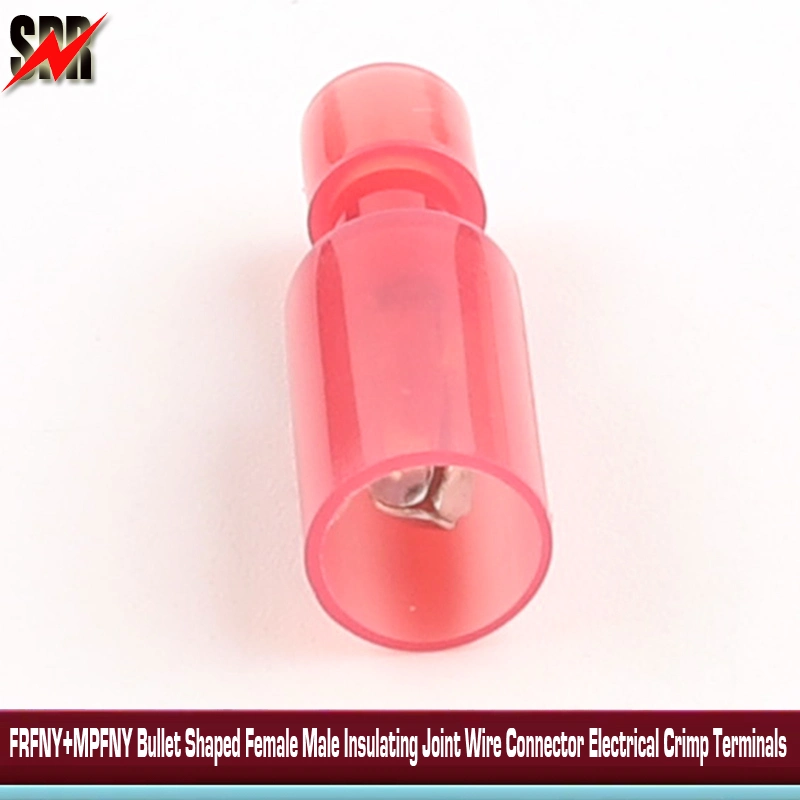 Frfny+Mpfny Bullet Shaped Female Male Insulating Joint Wire Connector Electrical Crimp Terminals, Frfny Nylon (PA) Fully Insulator Bullet &amp; Socket Connectors