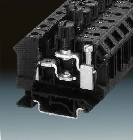 Screw Connect Clamp Wire Distribution Terminal Block on DIN Rail Mount Copper Busbar Through Panel Terminal Strip Block