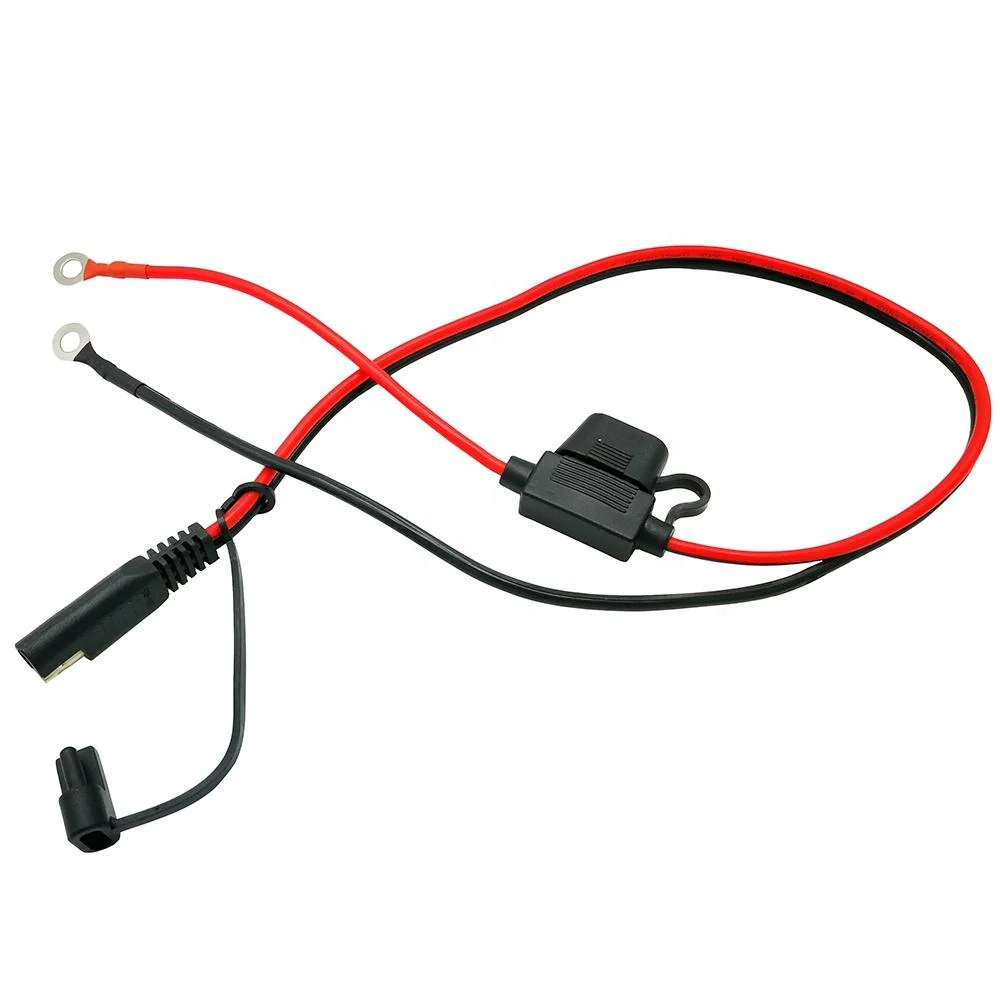 SAE to O Ring Terminal Connectors Harness Wire Quick Disconnect Wiring for Motorcycle Car Battery Charging Cable