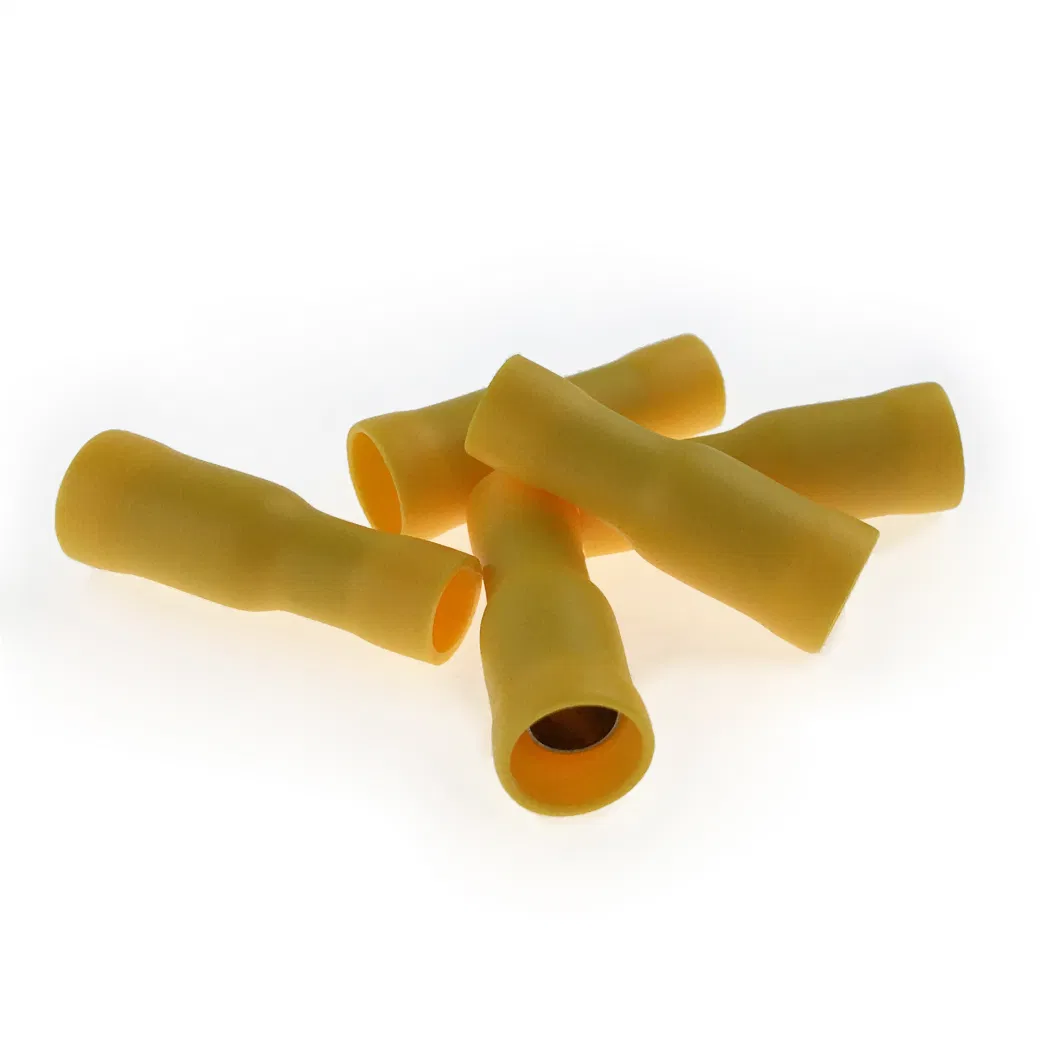 Yellow Vinyl Brass Crimp Cable Disconnects Waterproof Insulated Bullet Female Joint Wire Connector