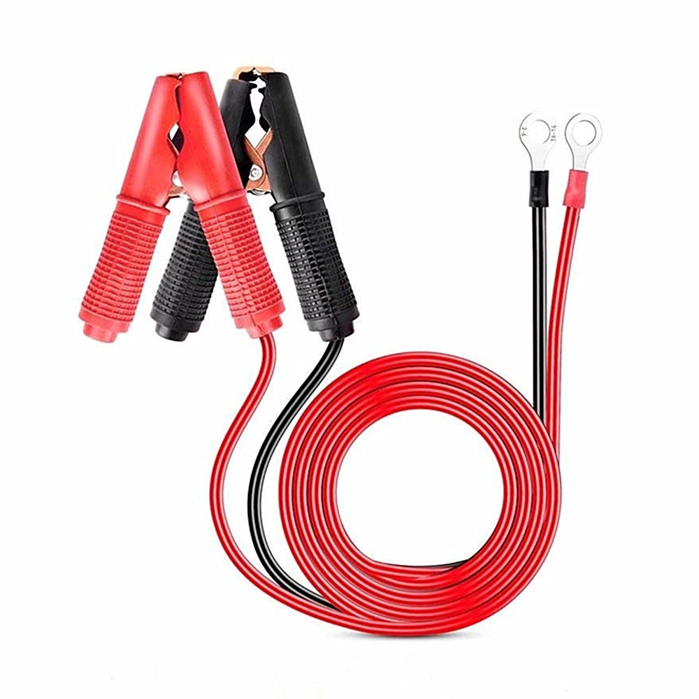 60cm, 100cm, 180cm Length Car Battery Cable with Eyelet Ring Terminal, 100A Crocodile Clip Connection Booster Jumper Cable Suitable for Auto Vehicle