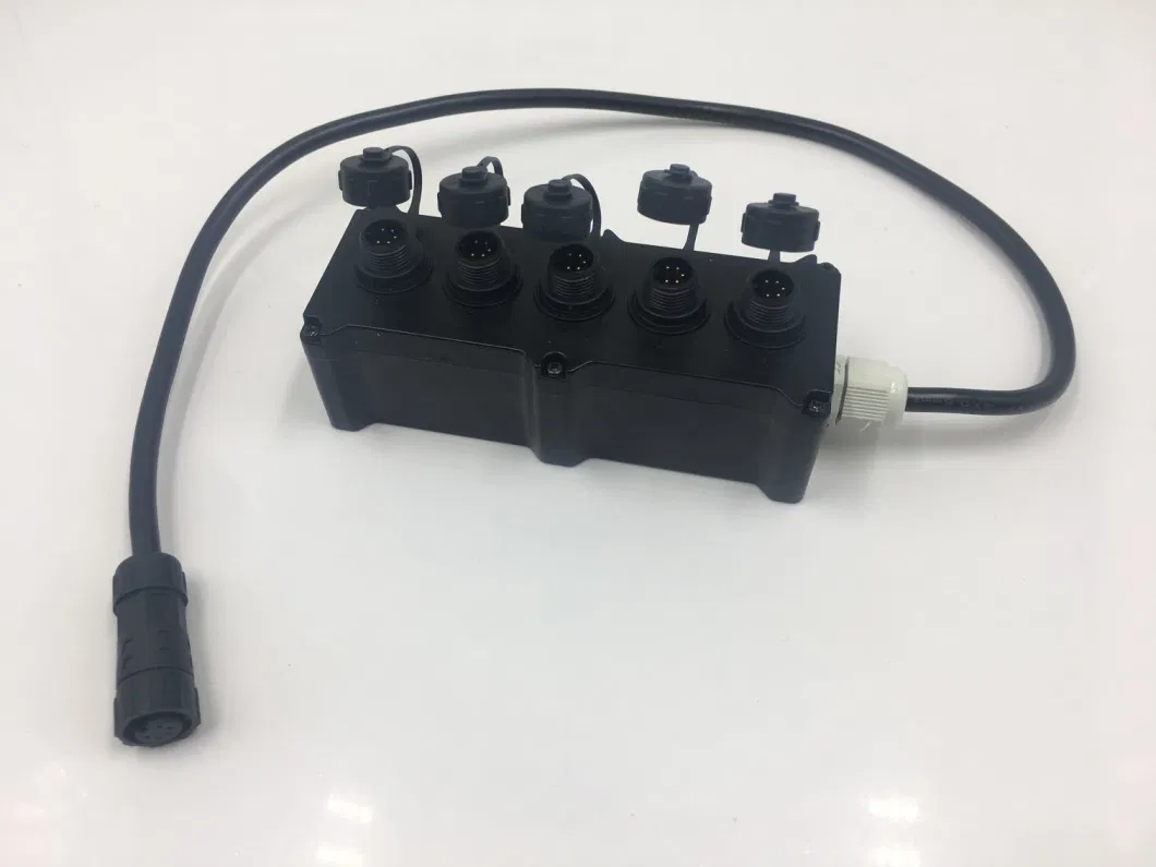 LED Controller Box IP67 Assembly Rear Male Panel Connector M12 M16 M20 M25 M29 with Cold-Pressed Terminal Spring Spade Terminals 2.8 4.8 6.3