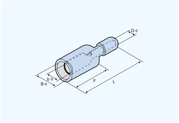 Frd Insulated Female Butt Solderless Bullet and Socket Cable Lug Crimp Connectors Terminals