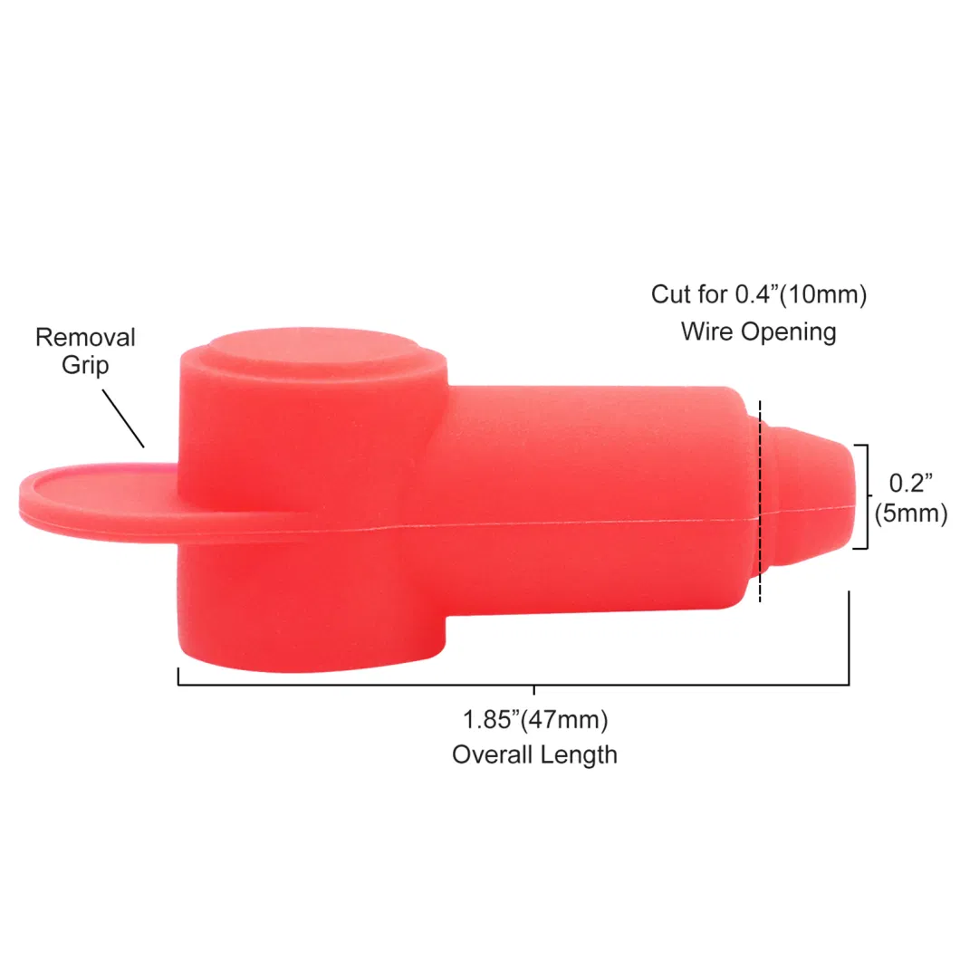 Edge Atc12-10 10 Pack Silicone Right Angle Terminal Covers for Alternator Battery Stud and Power Junction Blocks, Fits 10-2AWG Wire, 5 Red and 5 Black Pairs