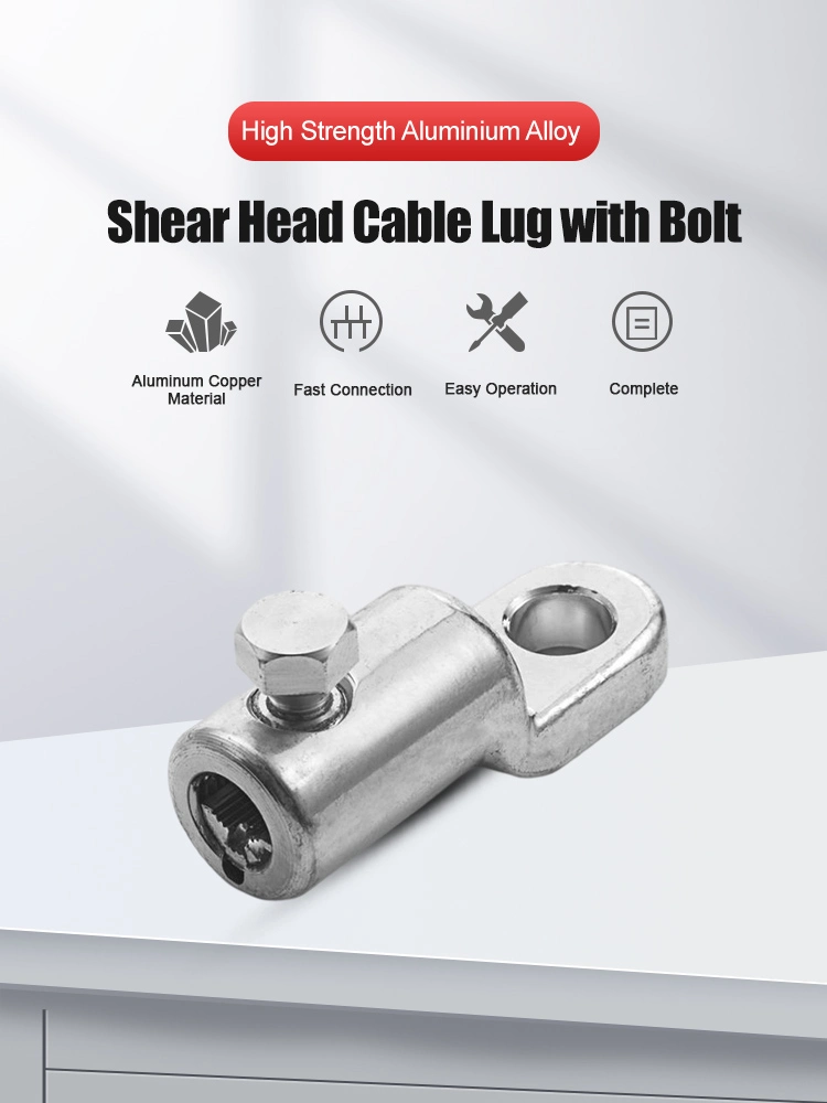 Aluminium Alloy Mechanical Cable Lugs Electrical Terminal Lugs Shear Bolt Cable Connector