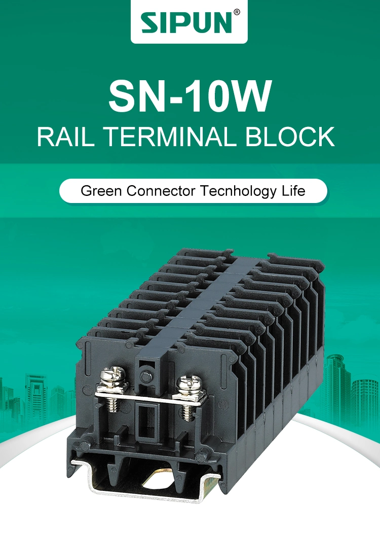 SN-10W FUJI Barrier Terminal DIN Rail Screw Terminal Block for Ring Connector