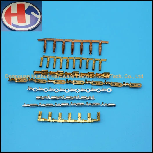 Custom Metal Stamping Brass Connector Copper Terminal Lugs Electrical PCB Terminal