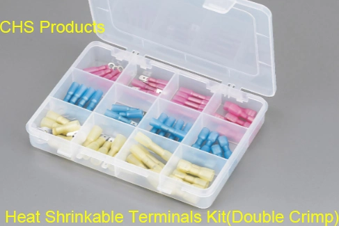 Waterproof Heat Shrinkable Insulation Terminals Set Double Crimp