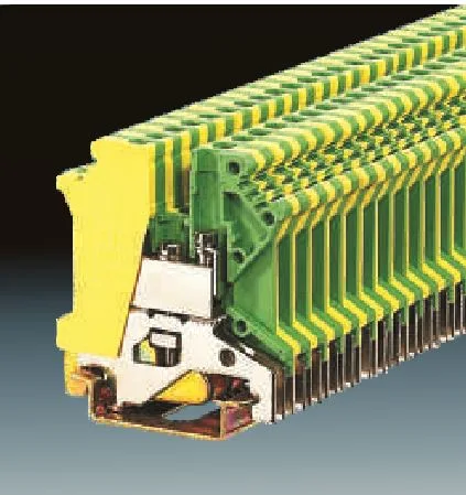 Screw Connect Clamp Wire Distribution Terminal Block on DIN Rail Mount Copper Busbar Through Panel Terminal Strip Block