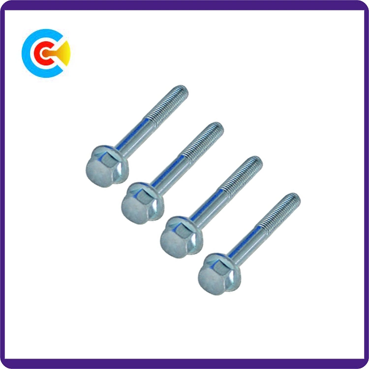 DIN/ANSI/BS/JIS Carbon-Steel/Stainless-Steel Hexagonal Head Flange Rod Lengthened Furniture Plated Screws