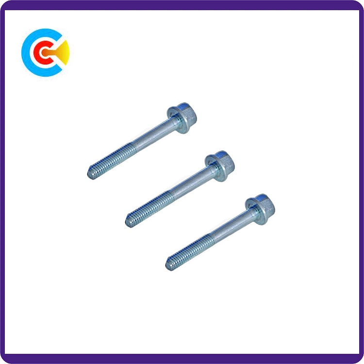 DIN/ANSI/BS/JIS Carbon-Steel/Stainless-Steel Hexagonal Head Flange Rod Lengthened Furniture Plated Screws