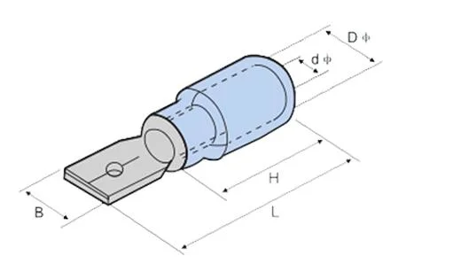 Male Electrical Wiring Connector Mdd Insulated Crimp Spade Wire Connector Terminals