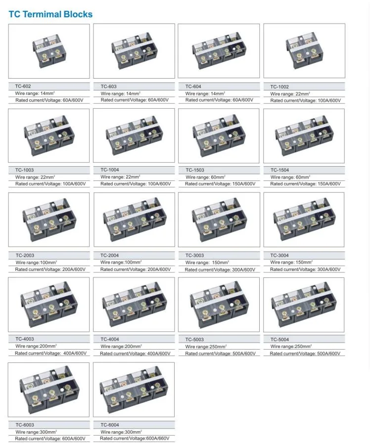 High Quality Factory Production Flame-Proof PC Tb Series 15A 12 Poles Wire Terminal