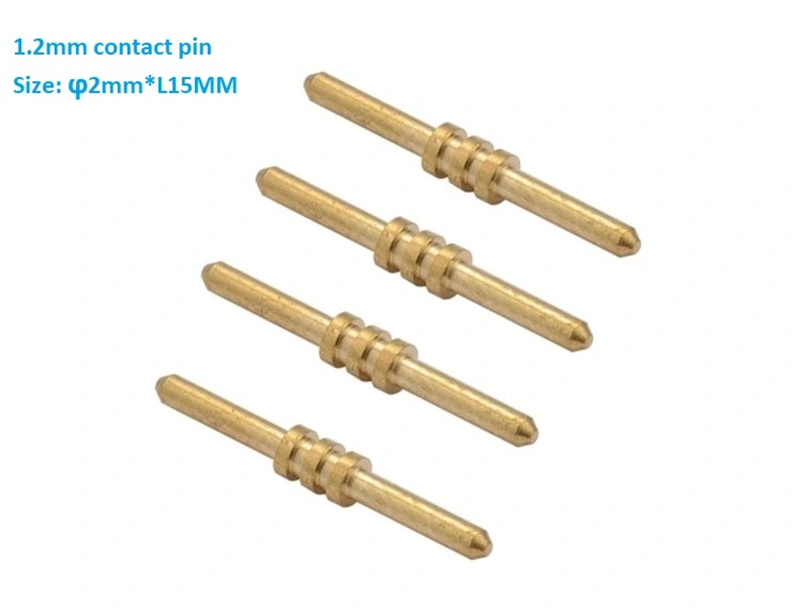 Custom Gold Plated Pin Connector Male and Female Brass Pin Terminal for PCB Cable