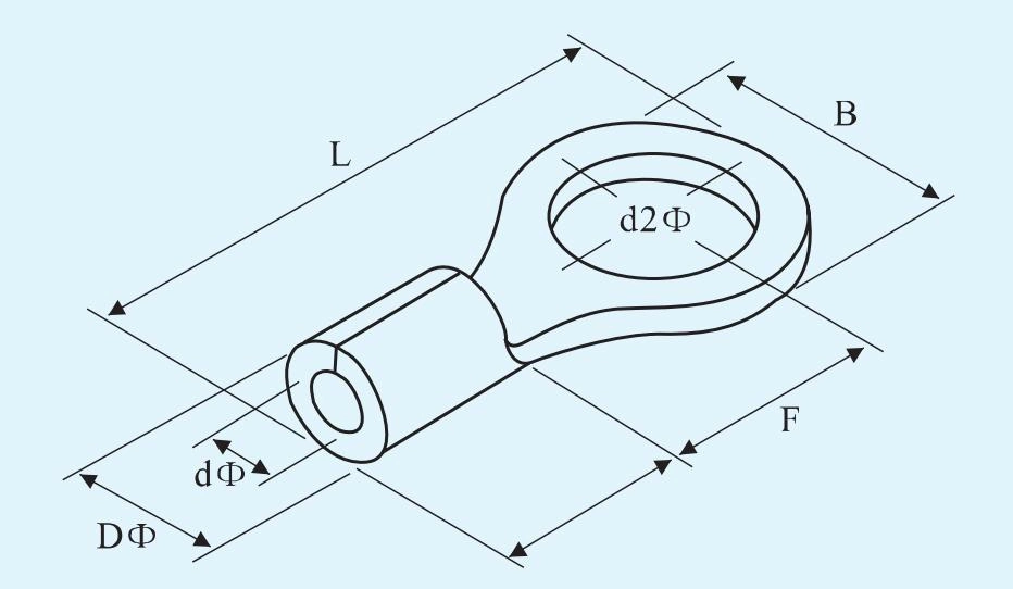 Rnb Wire Connector Terminals Circular Naked Terminal Pure Copper Cable Ring Naked Circular Connector Lug Terminal