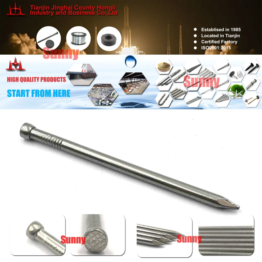 Tianjin Hongli 75 X 3.75mm 15kg-25kg Polished Bullet Head Nails