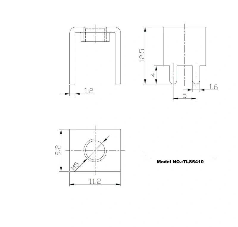 Welding Tab Terminal M5 Pure Copper Tinned Soldering Terminal Four Pins PCB Wire Connector Screw Terminal