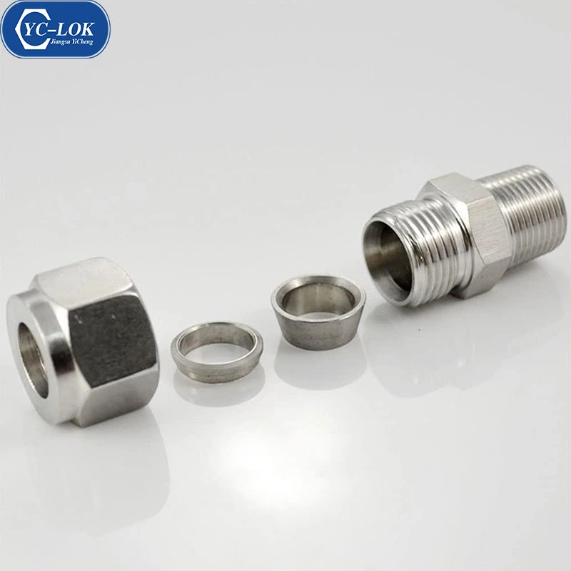 Stainless Steel 316 304 Cm Male Connectors with Cutting Rings