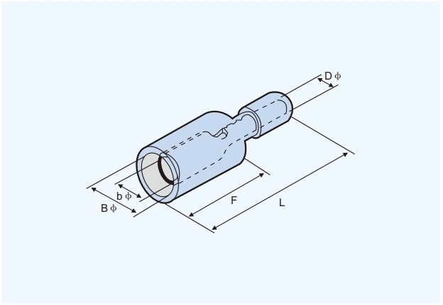 PVC Frd Series Fully Insulated Tube with Bullet Butt Male and Female Quick Disconnect Connector Terminal