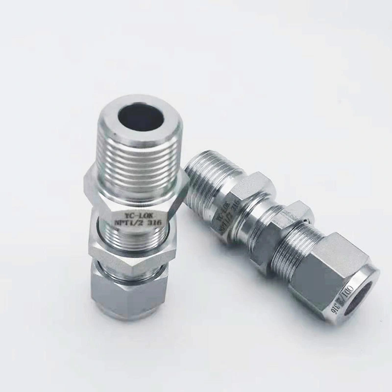 Bcm Stainless Steel 316 304 Bulkhead Male Connectors with Cutting Rings