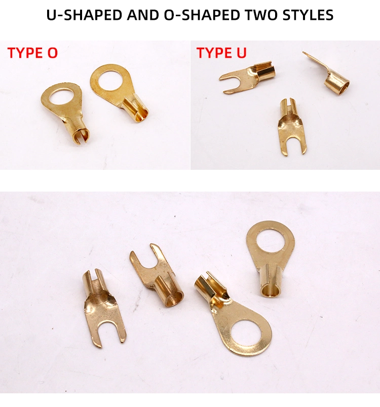 Copper-Clad Aluminum Gold U-Shaped O-Shaped Car Audio Terminal Block Car Power Amplifier Subwoofer Connector Terminal Block