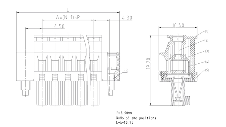 Adapter Connectors Ma1.5/Vrf3.5 (3.81) PCB Mount Screw Terminal Block