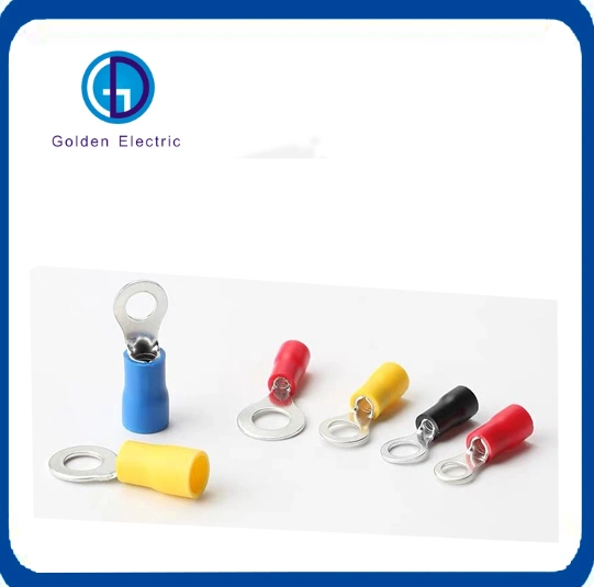 Factory Supply Insulated Terminal Ring Auto Electrical Wire Crimp Copper Connectors Red Blue Yellow Black Ring Insula Terminals