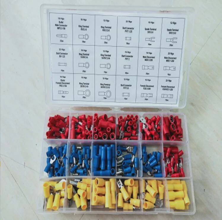 360PCS Electrical Wire Crimp Terminals Insulated Spade Butt Connectors Red Yellow Blue